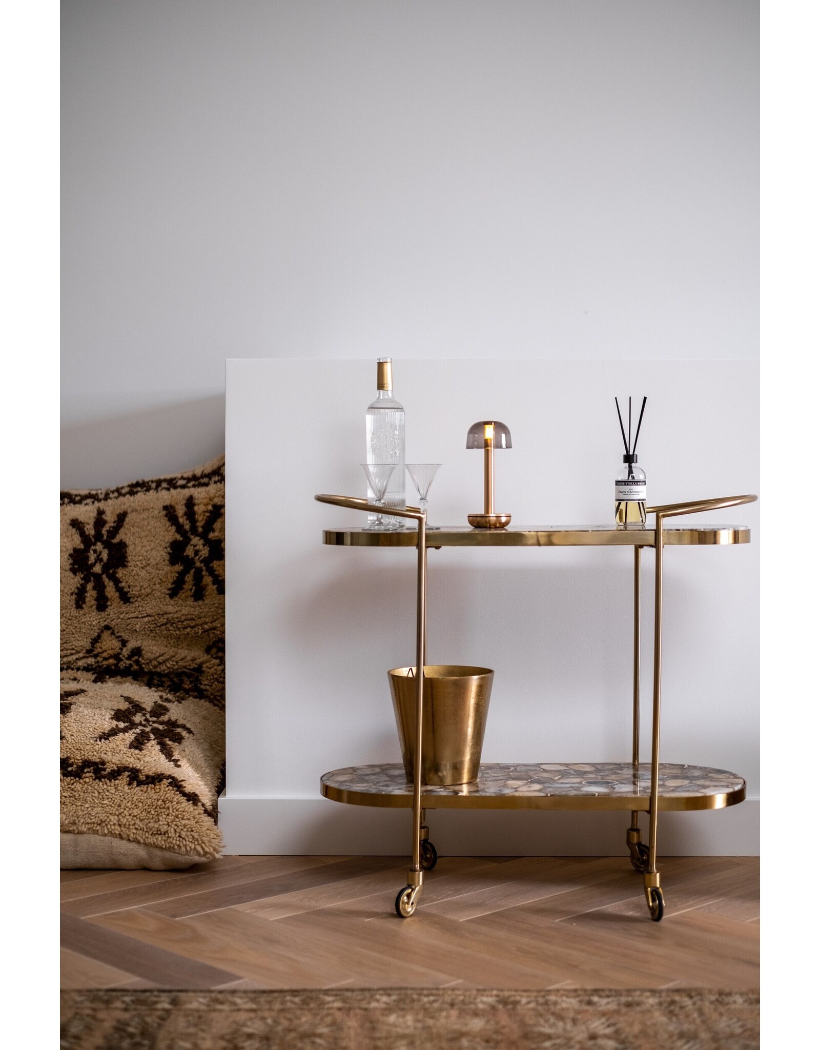 Humble Humble TWO Hospitality Table Light Gold PC Smoked, with long burning time up till 96hrs