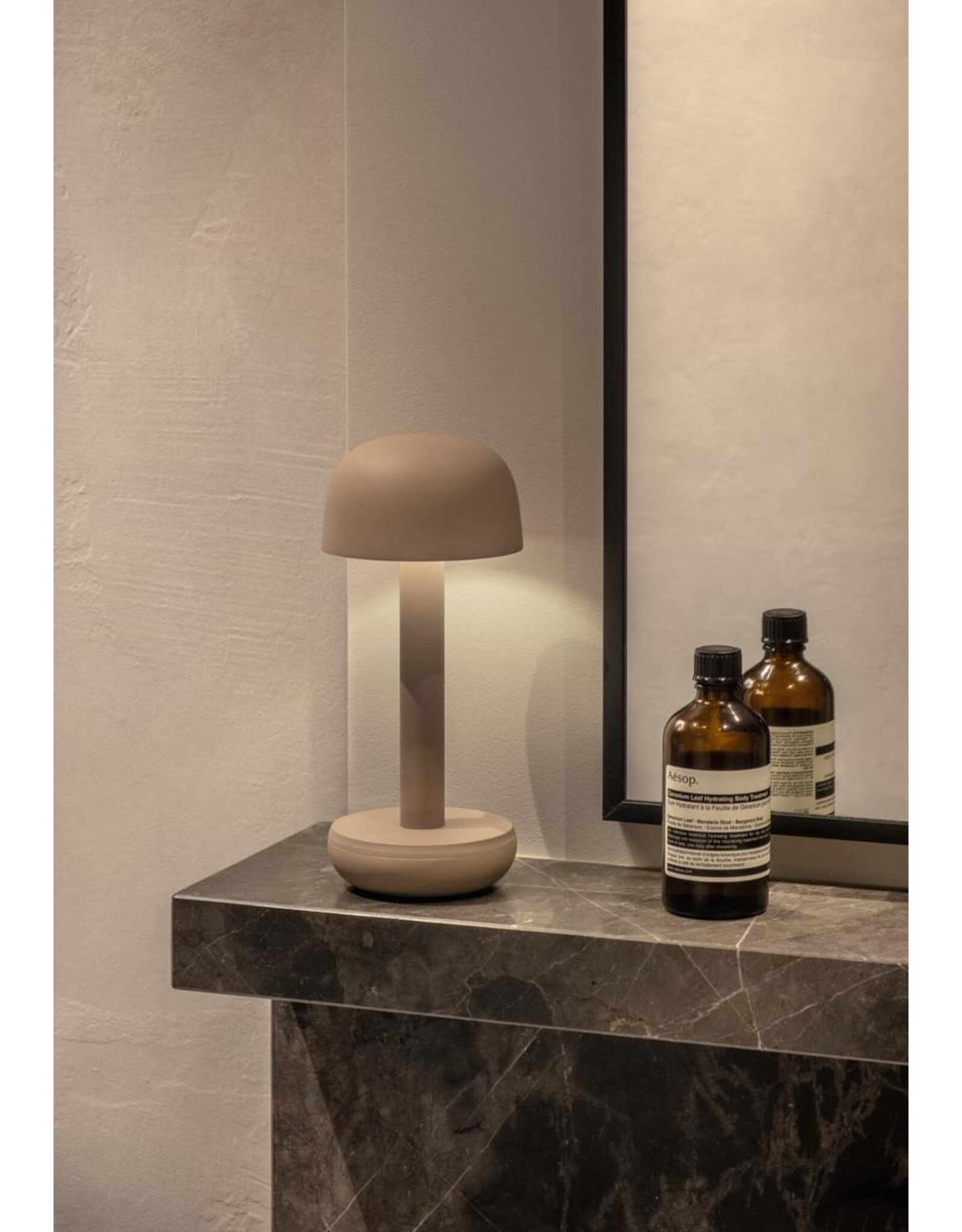 Humble Humble TWO Hospitality Table Light Beige, with long burning time up till 96hrs