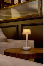 Humble Humble TWO Hospitality Table Light Beige/Beige Linen, with long burning time up till 96hrs