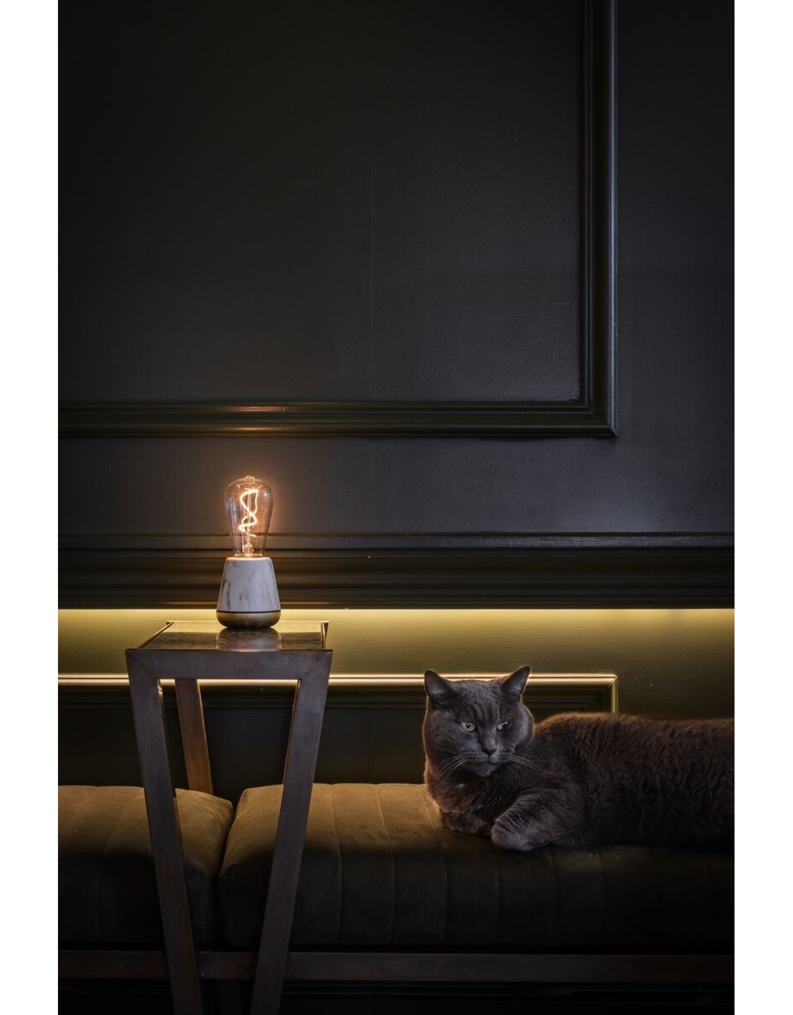 Humble Humble ONE  Hospitality Table Light White Marble, with very ong burning time up till 140hrs