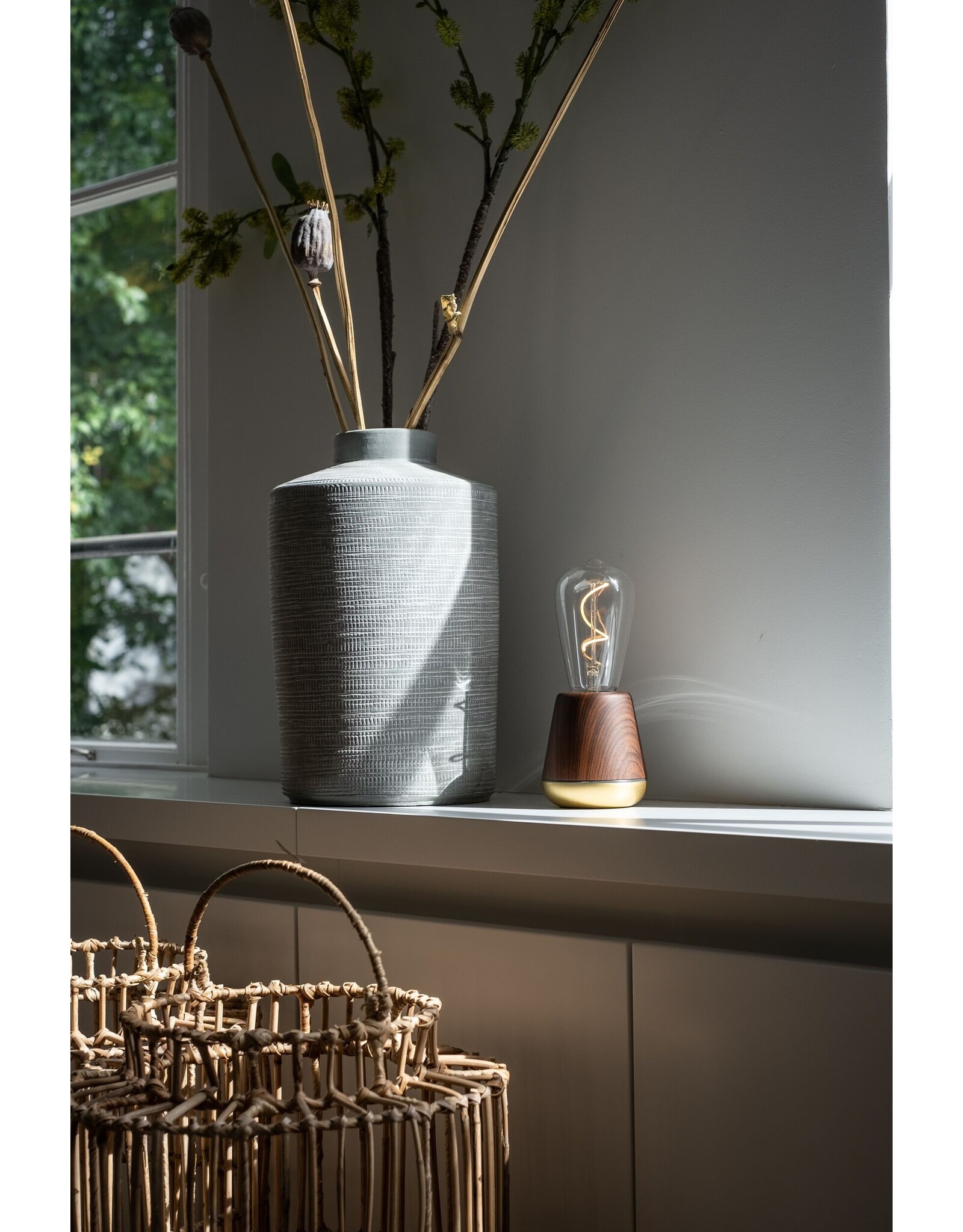 Humble Humble ONE  Hospitality Table Light Walnut, with very ong burning time up till 140hrs