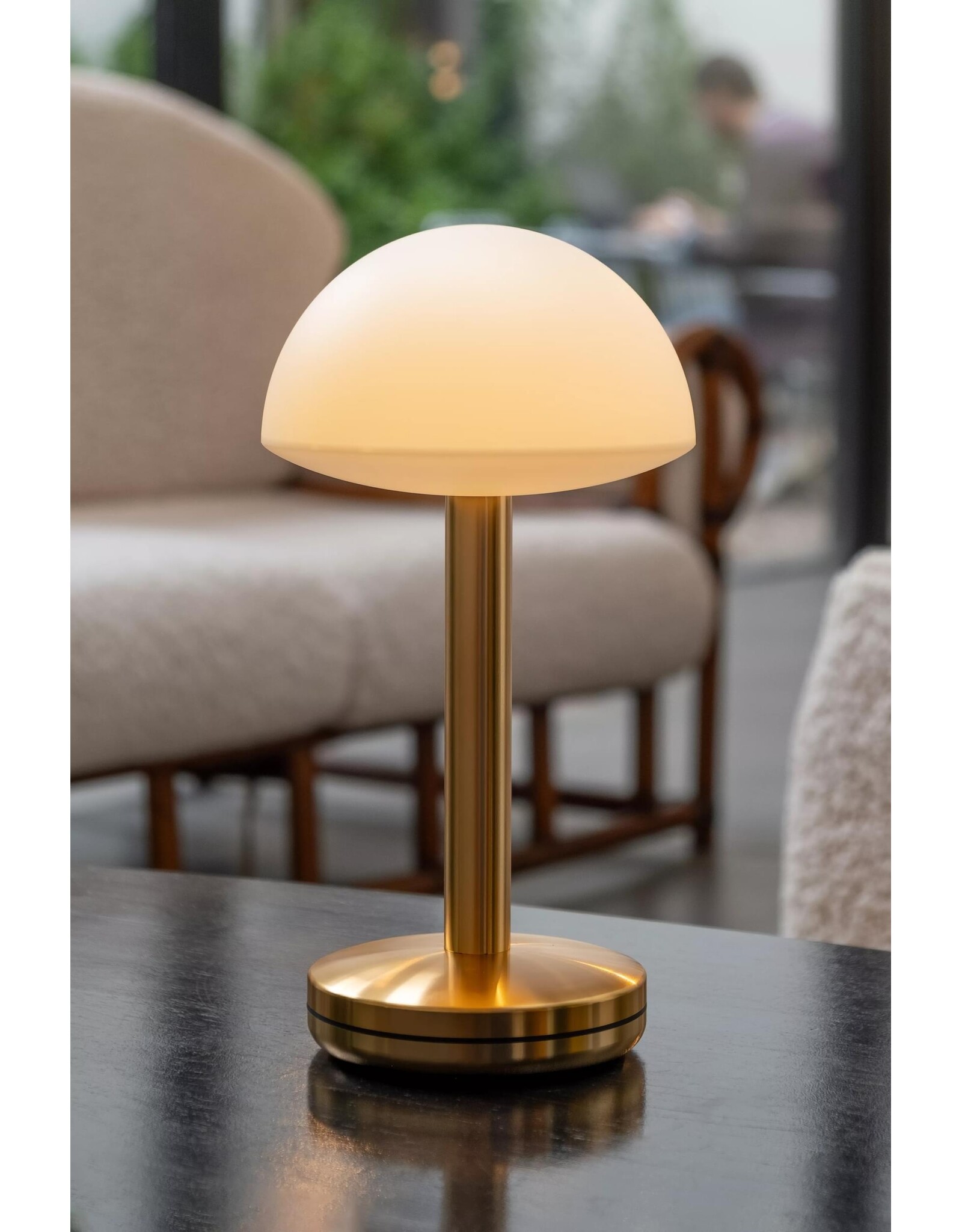 Humble Humble BUG Hospitality Table Light Gold Frosted, with long burning time up till 90hrs