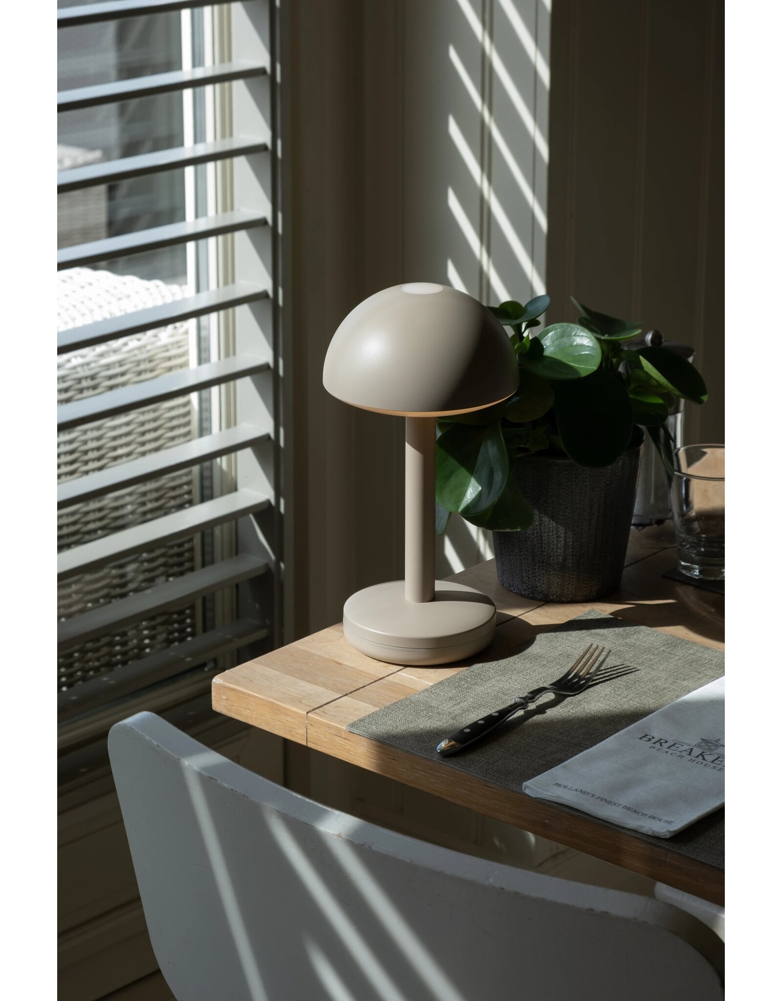 Humble Humble BUG Hospitality Table Light Beige, with long burning time up till 90hrs