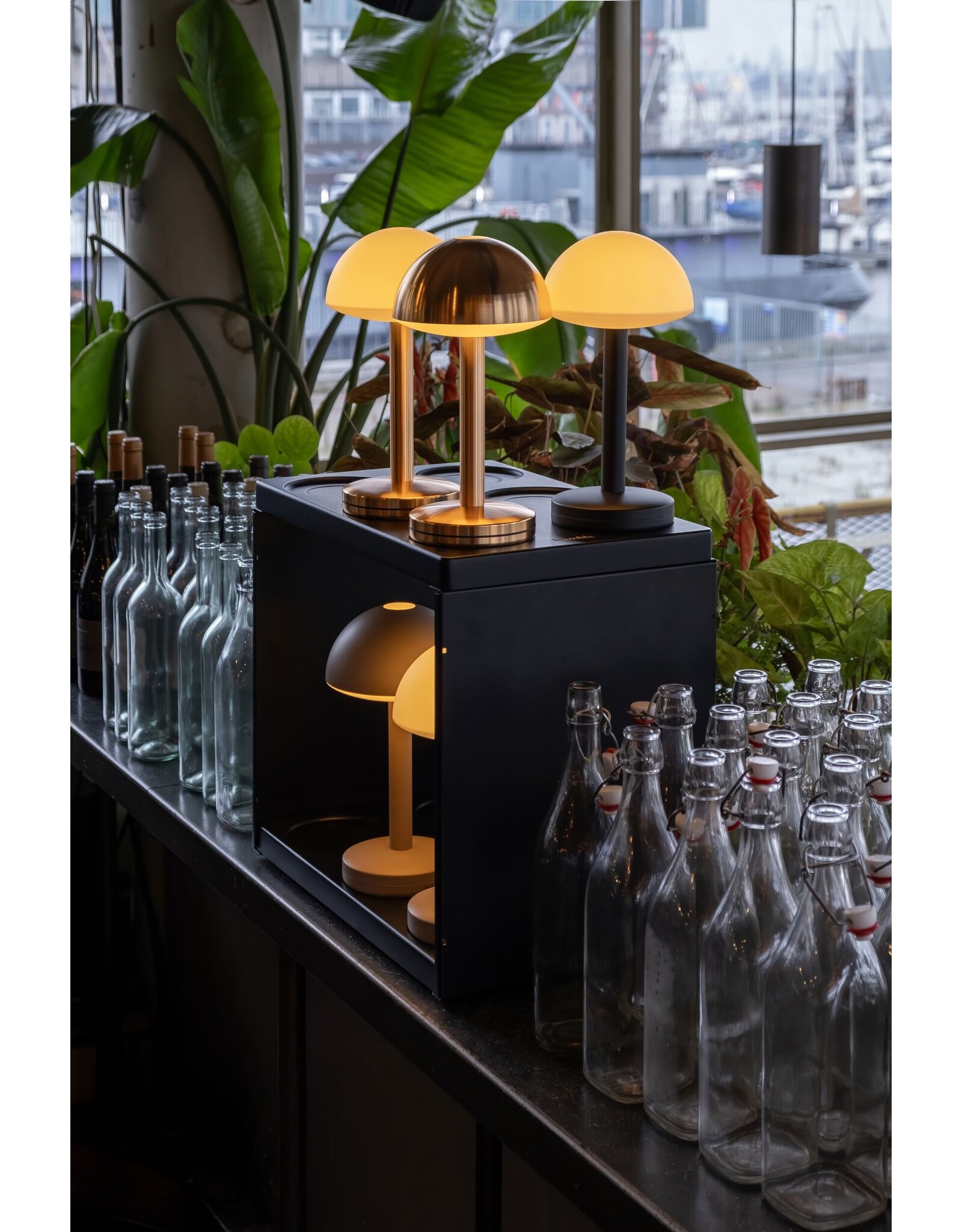 Humble Humble BUG Hospitality Table Light Gold, with long burning time up till 90hrs