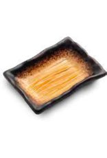 EDO Japan Japanse porseleinen sausschaaltje Yaketa 9x7cm, geel/bruin