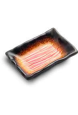 EDO Japan Japanse porseleinen sausschaaltje Yaketa 9x7cm, rood/bruin