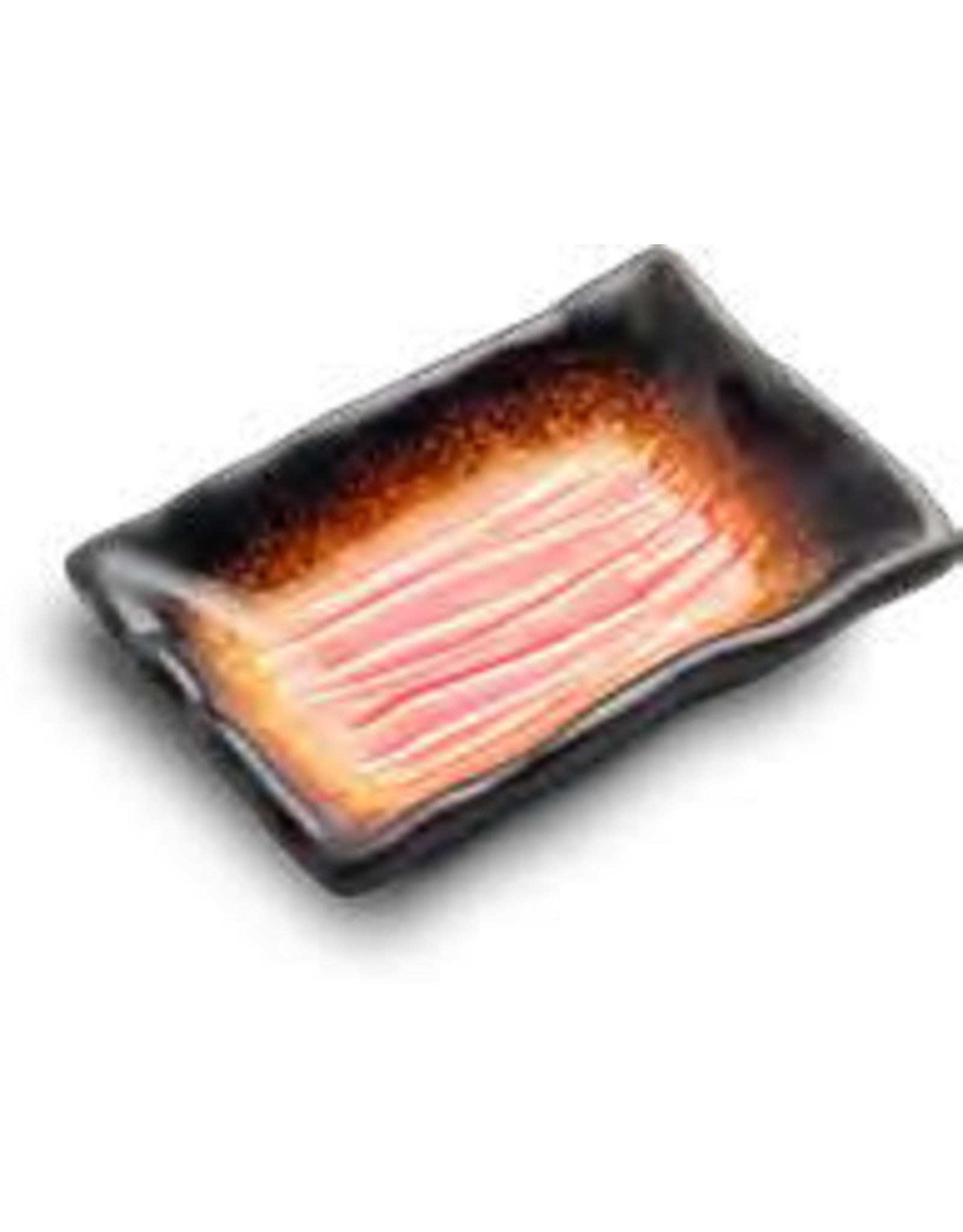 EDO Japan Japanse porseleinen sausschaaltje Yaketa 9x7cm, rood/bruin