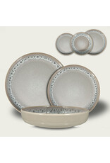Arca Arca Reactive Grey round plate with raised rim, grey, 27cm, stackable