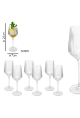 Stylepoint Arca MERIDIANA - Wijn/Cocktail glas op voet 500ml - 24x7cm, helder, borosilicaatglas
