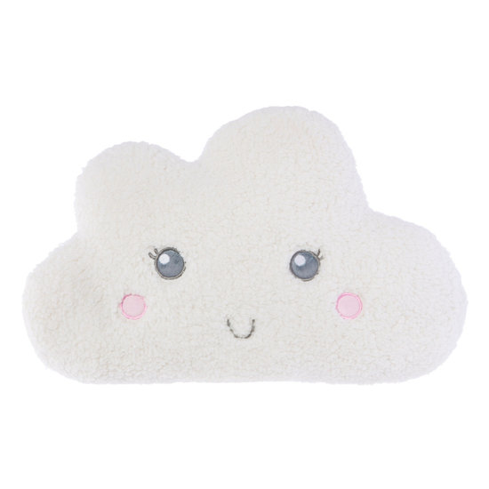 White Smiling Teddy Cloud Cushion Bersama