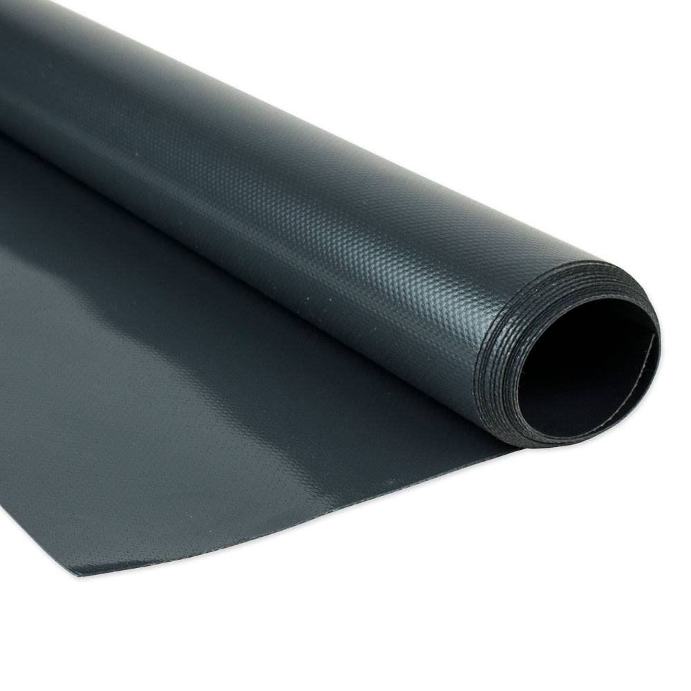 Pvc zeildoek - 650gr Grafietgrijs 7024 Glans - per meter of rol