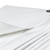 2x3 Wit 650gr PVC afdekzeil met 18mm zeilringen (nestels, ringogen)