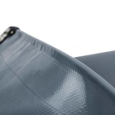 6x8 Grijs 650gr PVC afdekzeil met 18mm zeilringen (nestels, ringogen)