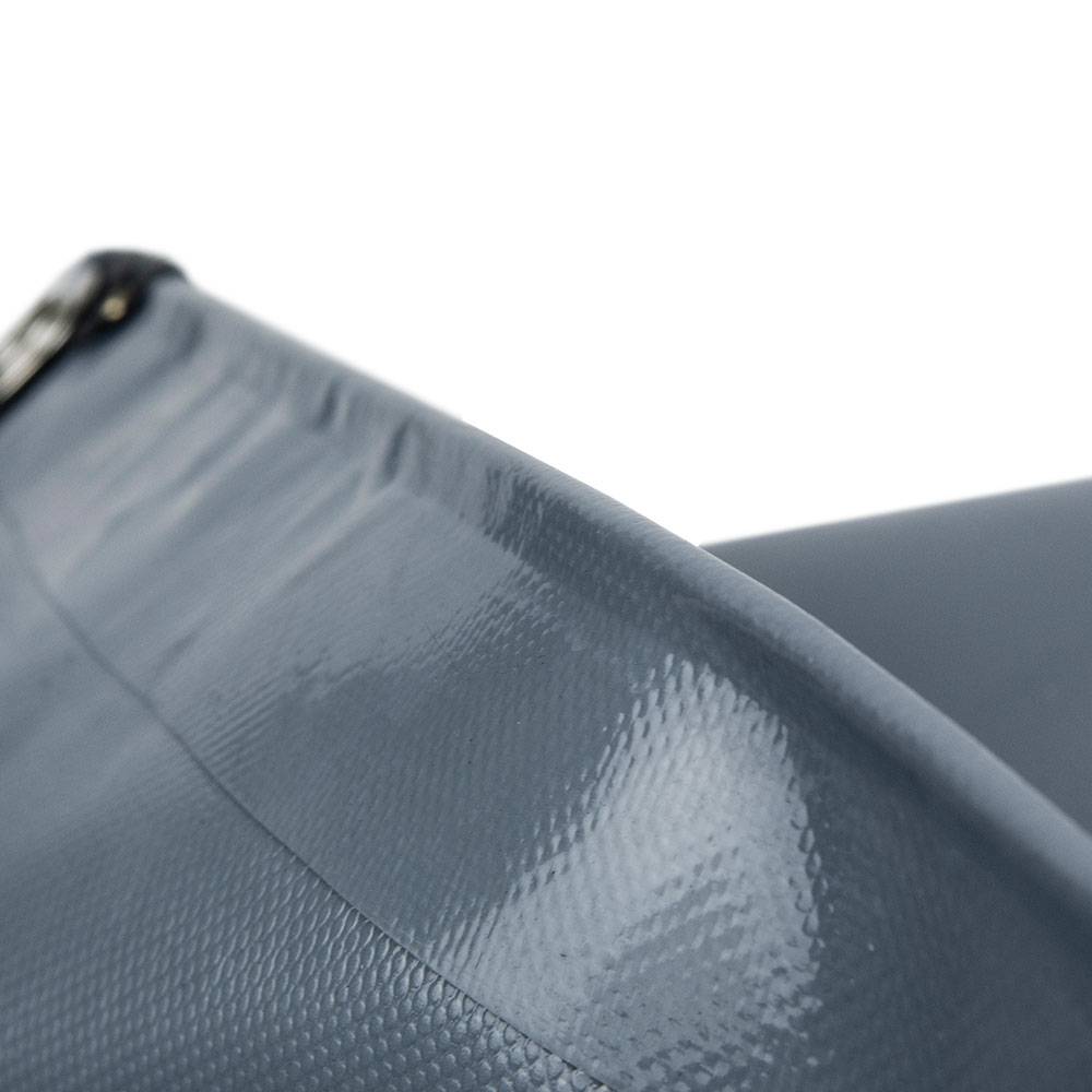 5x6 Grijs 650gr PVC afdekzeil met 18mm zeilringen (nestels, ringogen)