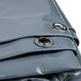 3x6 Grijs 650gr PVC afdekzeil met 18mm zeilringen (nestels, ringogen)