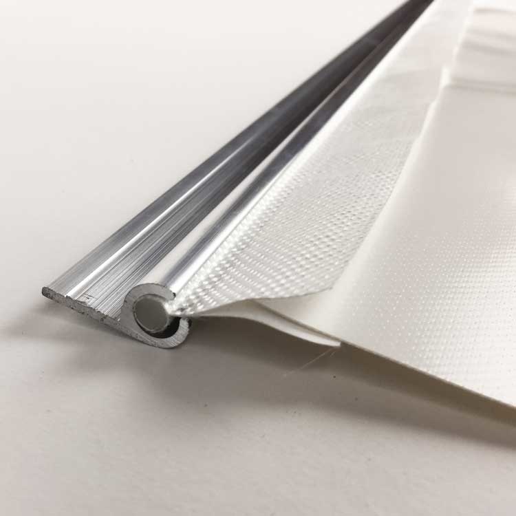 Caravanrail 7mm schuin kederprofiel Aluminium 99cm railprofiel