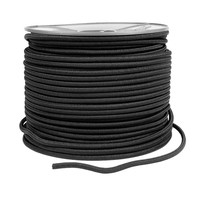 Elastisch koord 6mm zwart trapezekoord per meter en rol