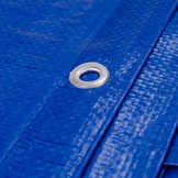 2x3 blauw 150gr afdekzeil met zeilringen - bouwzeil