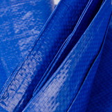2x3 blauw 150gr afdekzeil met zeilringen - bouwzeil