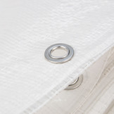 6x10 wit 170gr afdekzeil met zeilringen - bouwzeil