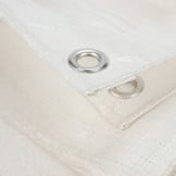 10x12 wit 170gr afdekzeil met zeilringen - bouwzeil