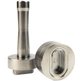 Handstempel 42x22mm ovaal rvs professioneel