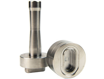 Handstempel 42x22mm ovaal rvs