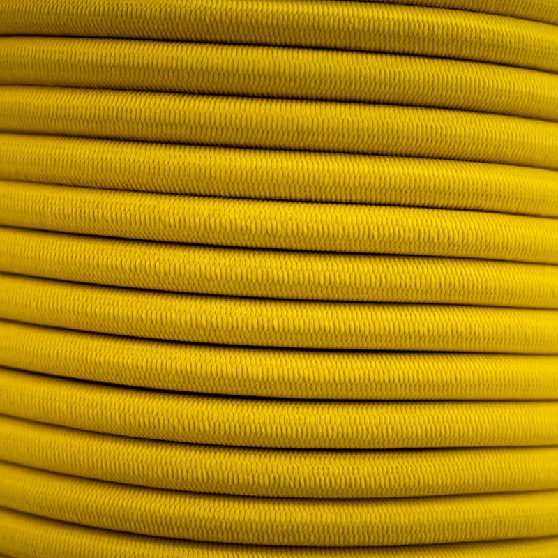 Elastisch koord 4mm geel op rol
