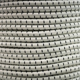 Elastisch koord 8mm zwart-wit gestreept op rol