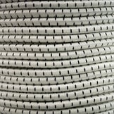 Elastisch koord 6mm zwart-wit gestreept op rol