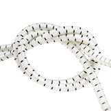 Elastisch koord 10mm zwart-wit gestreept op rol