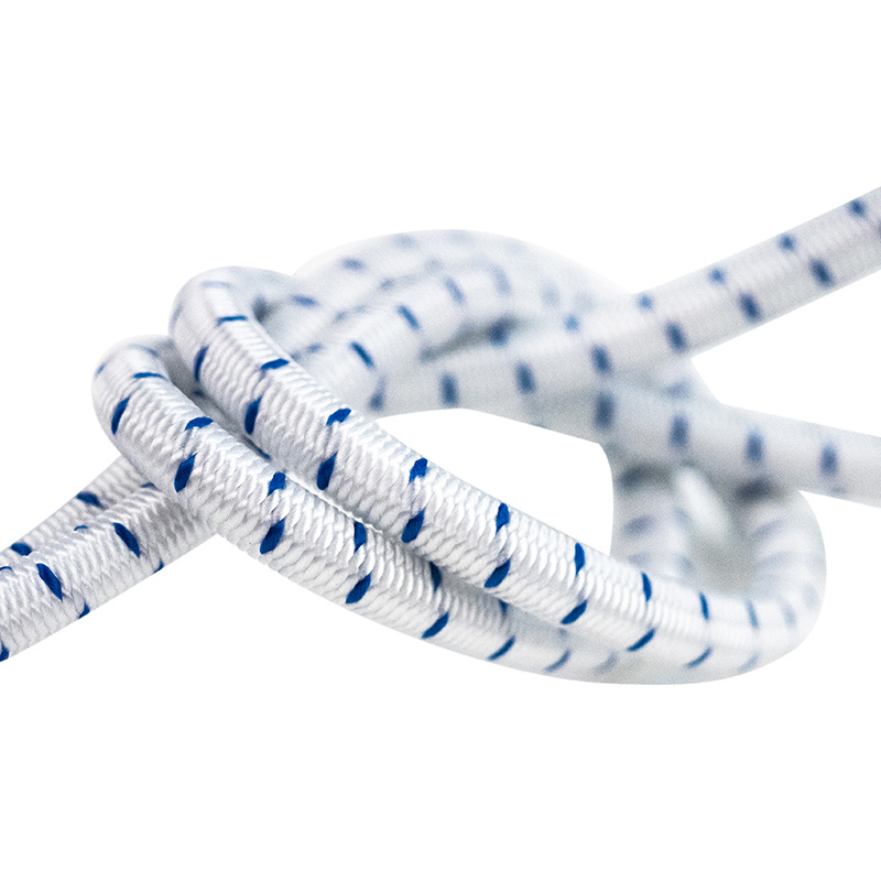 Elastisch koord 8mm blauw-wit gestreept op rol