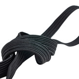 Elastisch koord 11mm plat zwart op rol