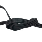 Elastisch koord 11mm plat zwart op rol