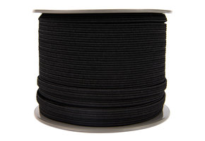 Elastisch koord plat 11mm zwart