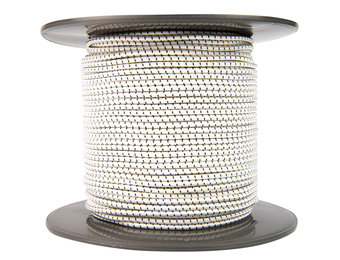 Elastisch koord 4mm zwart-wit gestreept