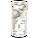 Elastisch koord 8mm zwart-wit gestreept op rol