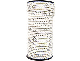 Elastisch koord 8mm zwart-wit gestreept