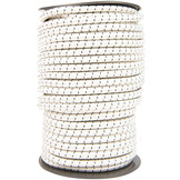 Elastisch koord 10mm zwart-wit gestreept op rol