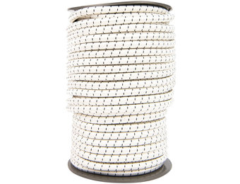 Elastisch koord 10mm zwart-wit gestreept