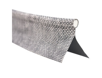 Caravanpees 7mm grijs dubbele vlag