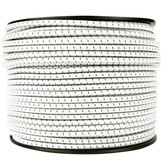 Elastisch koord 6mm zwart-wit gestreept op rol