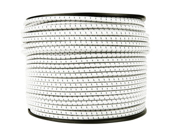 Elastisch koord 6mm zwart-wit gestreept