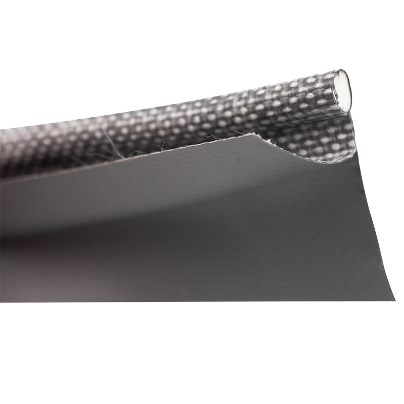 Caravanpees keder met dubbele vlag 7mm grijs