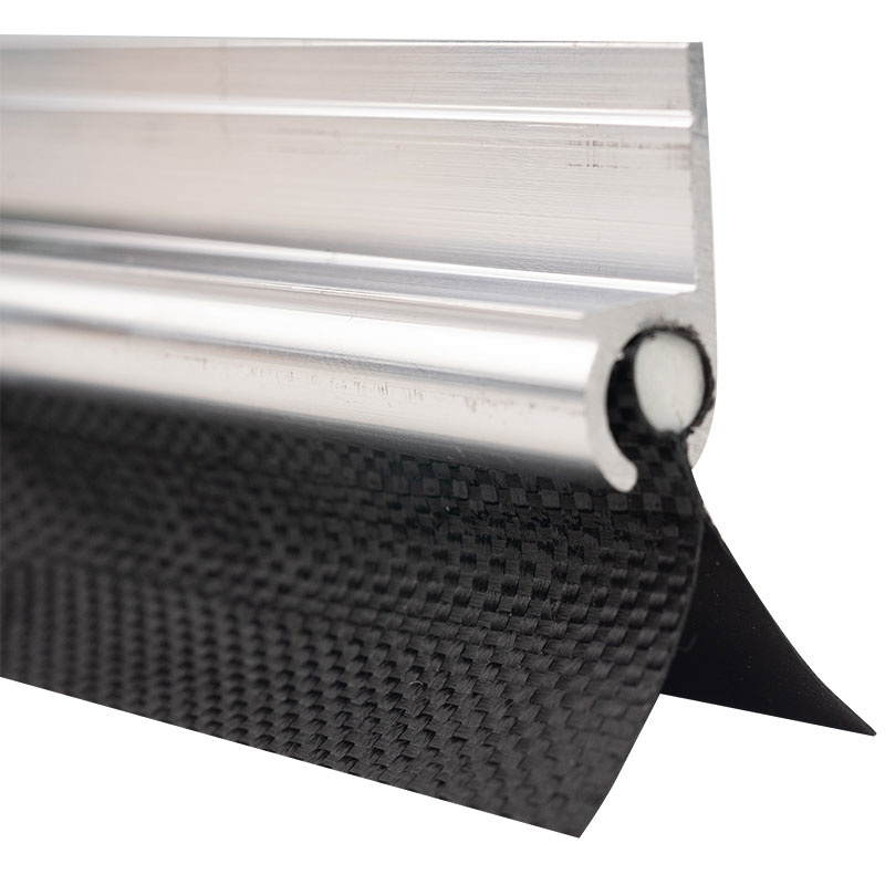 Caravanpees keder met dubbele vlag 7mm zwart