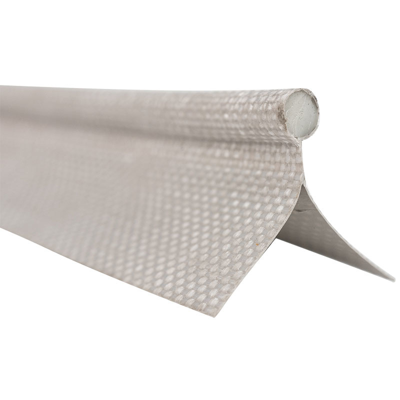 Caravanpees dubbele vlag 30mm 7mm PVC pees lichtgrijs per meter