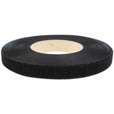 Klittenband 20mm zelfklevend acryl lus zachte kant zwart