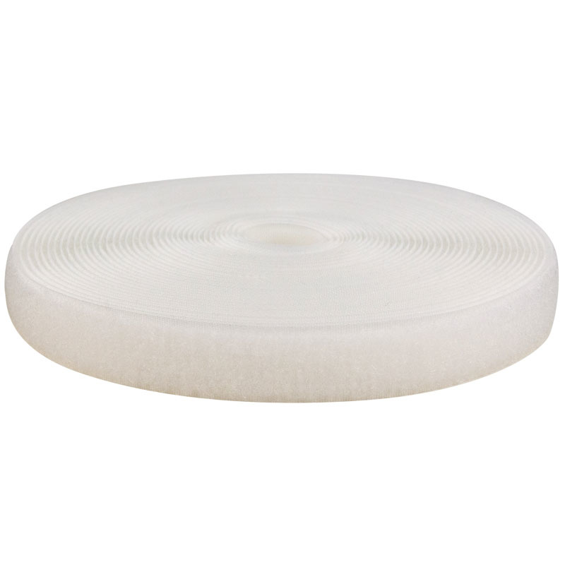 Klittenband 20mm naaibaar lus zachte kant wit