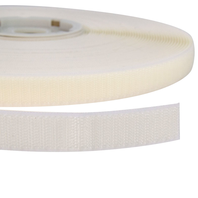 Klittenband 20mm zelfklevend hotmelt haak harde kant wit