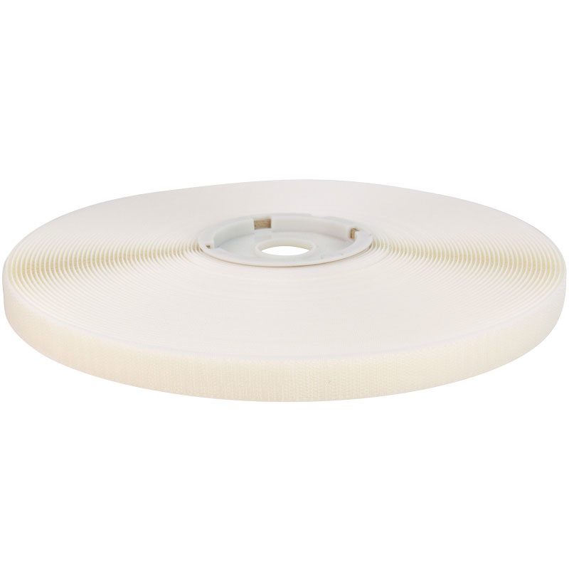 Klittenband 20mm zelfklevend acryl haak harde kant wit